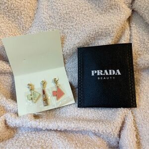 Prada Cream and Gold Accessory